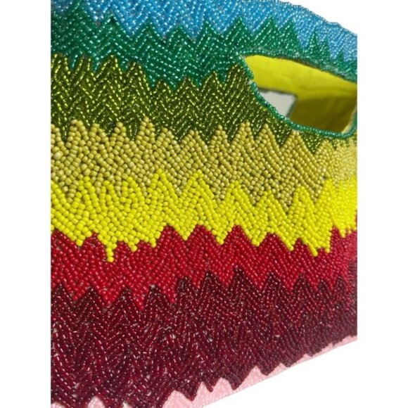 America & Beyond rainbow chevron beaded convertible bag - Picture 14 of 14